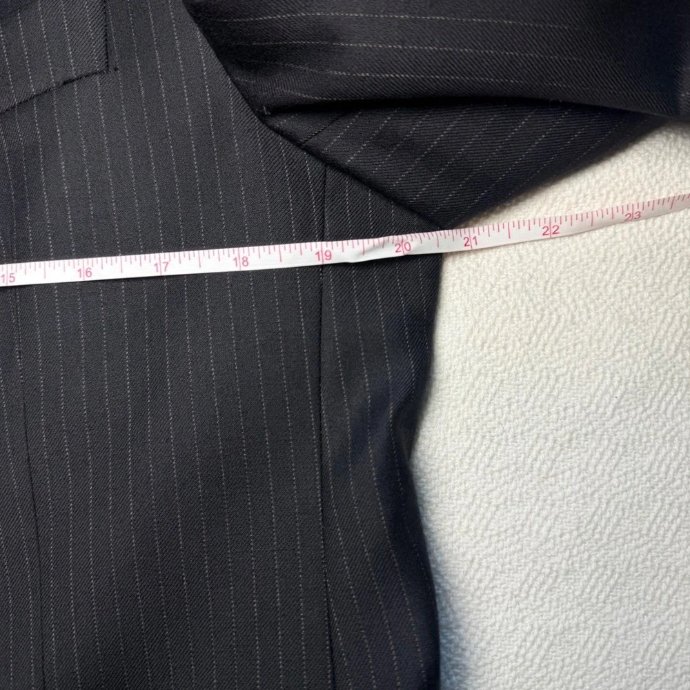 Hickey Freeman Collection Mens 38 Short Wool Cashmere Pinstripe Blazer USA Made